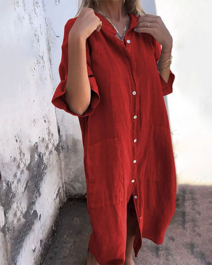 Ingrid | Relaxed Fit Plus Size Linen Summer Dress