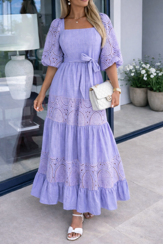 Women's Maxi Dress Square Neck
