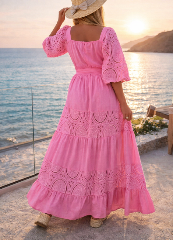Women's Maxi Dress Square Neck