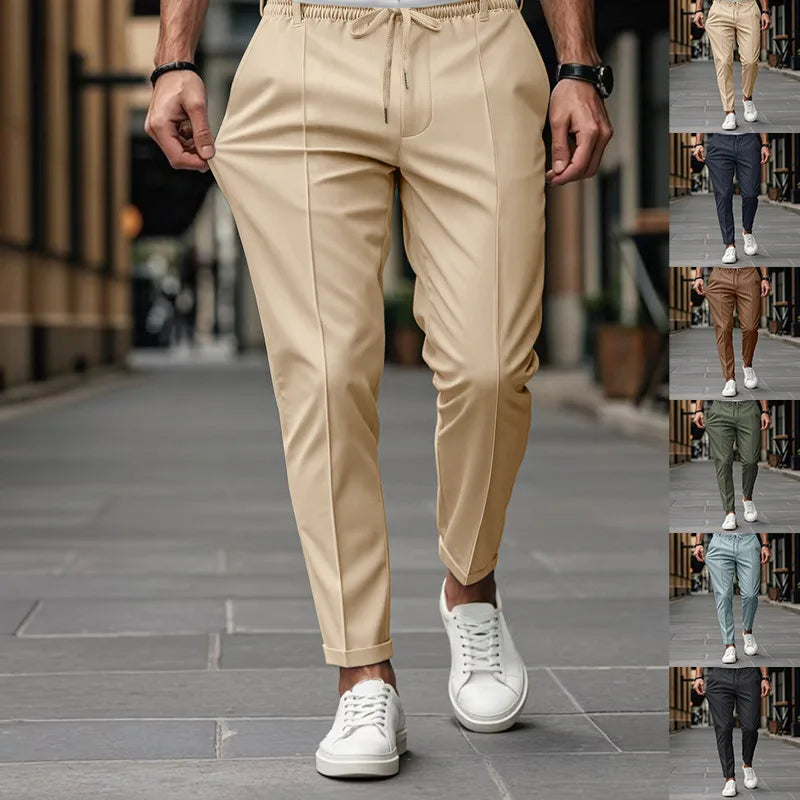 Men's Business Trousers with Slim Fit