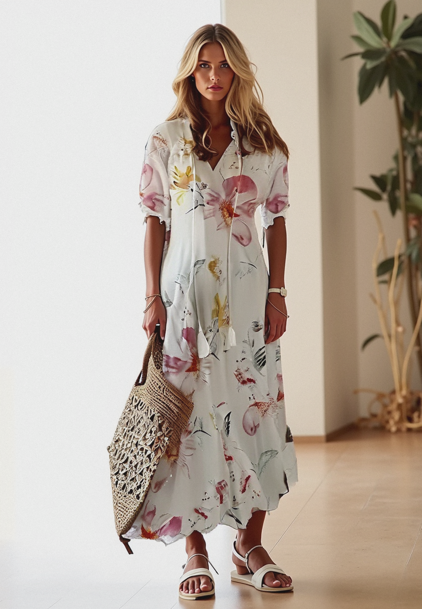 Women’s Short Sleeve Dress | Maxi