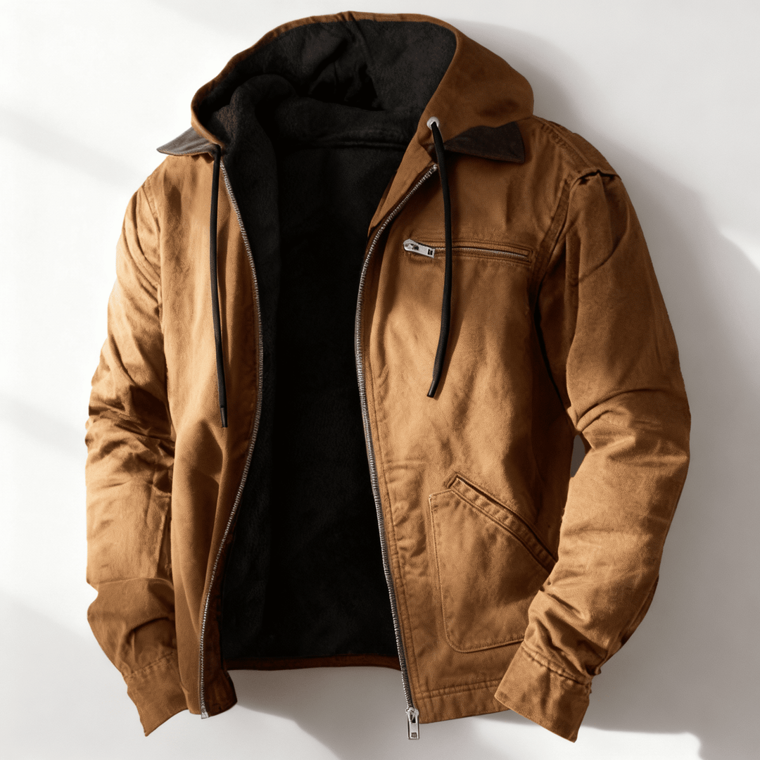 Oliver Hooded Jacket | Zipper Drawstring Hooded Jacket
