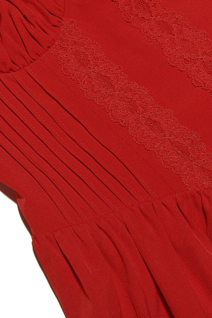 Clover - Elegance Corset Mini Dress Lace and Satin Cocktail Dress