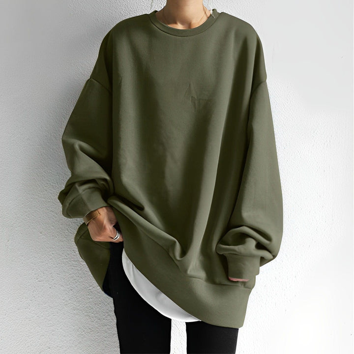 Amelia - Women's Oversized Textured Cotton Sweater - photo 1