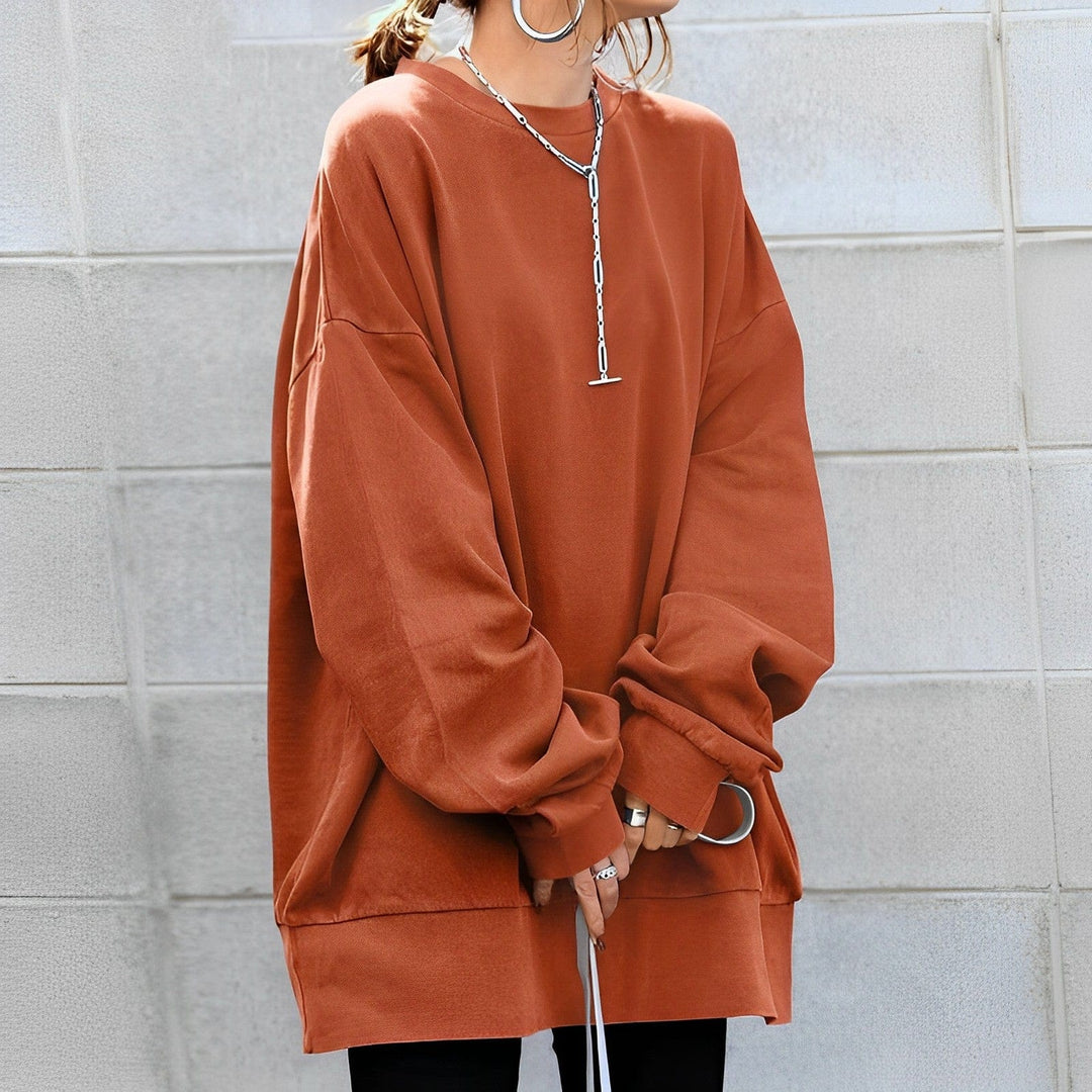 Amelia - Women's Oversized Textured Cotton Sweater - photo 4
