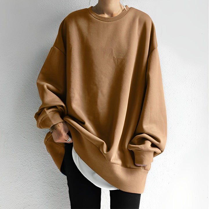 Amelia - Women's Oversized Textured Cotton Sweater - photo 6