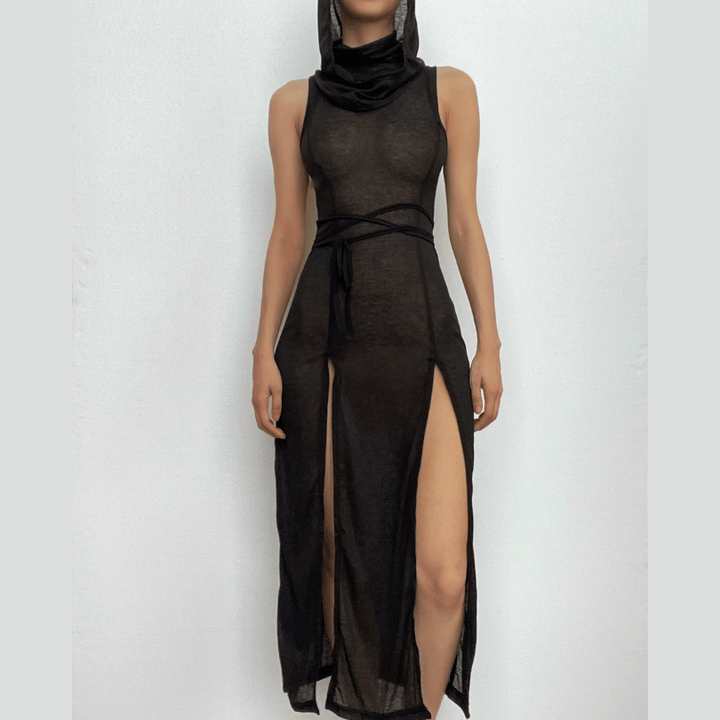 Annabelle - Women's Sleeveless Hooded Maxi Dress - photo 10