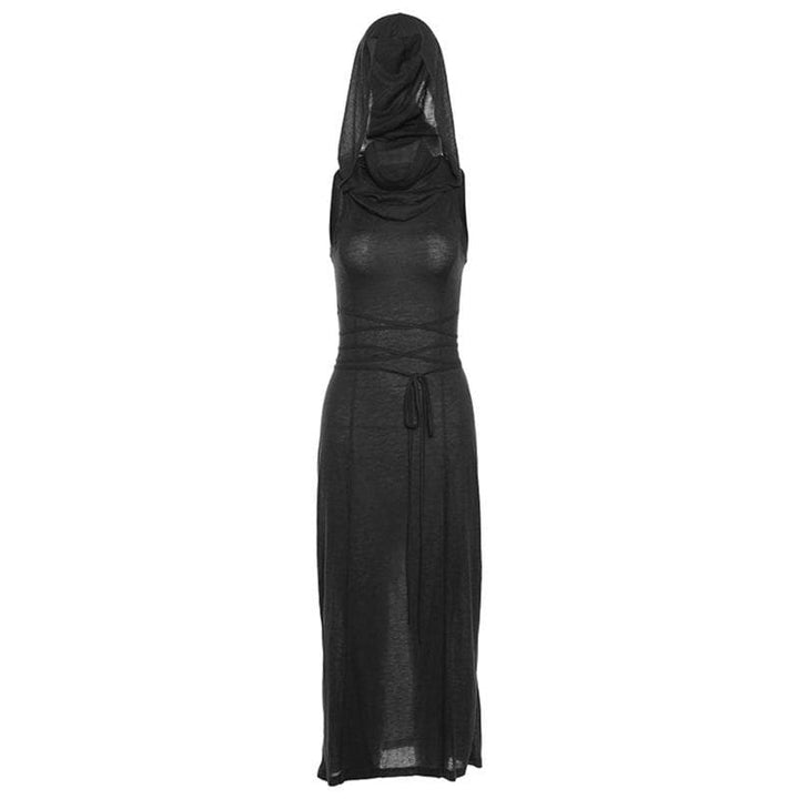 Annabelle - Women's Sleeveless Hooded Maxi Dress - photo 2