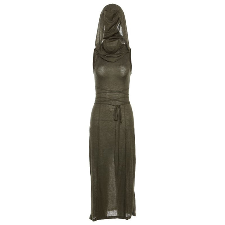 Annabelle - Women's Sleeveless Hooded Maxi Dress - photo 3