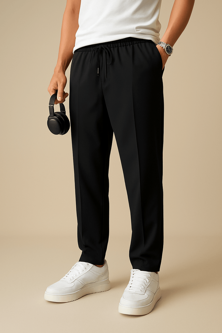 Men's Pleated Chinos with Comfort Waistband