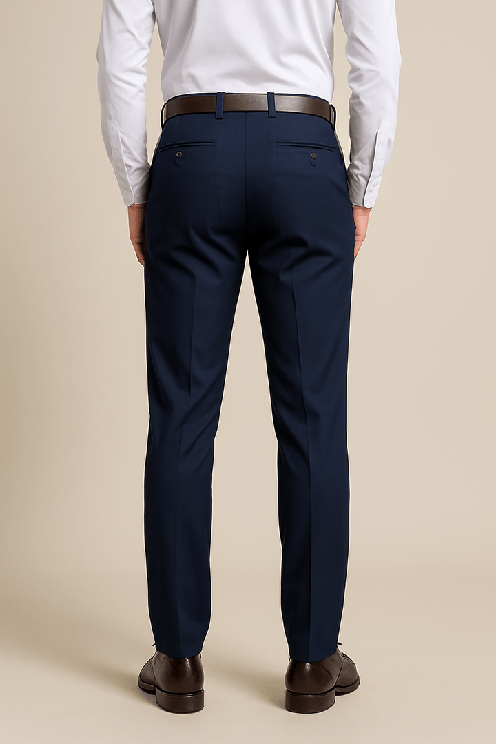 Men's Slim-Fit Trousers with Clean Front