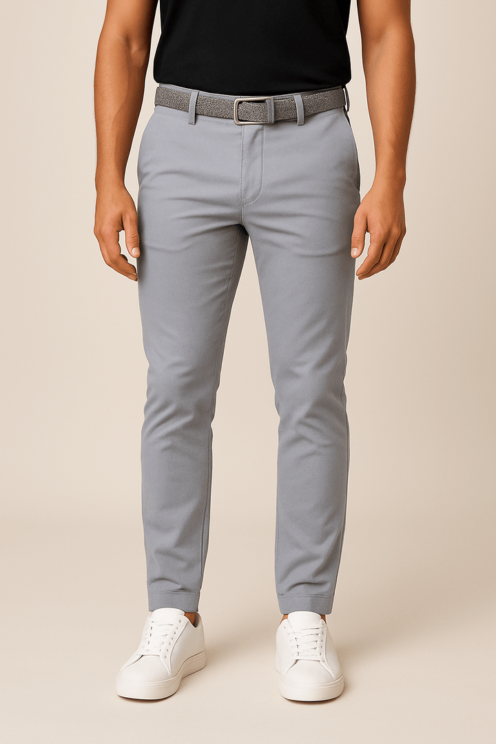 Men's Tapered Chinos with Stretch Waist