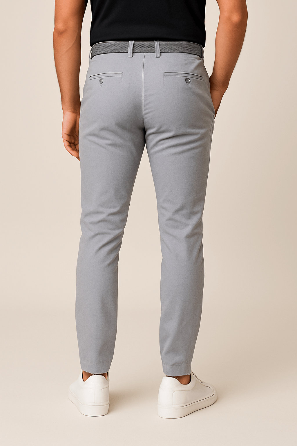 Men's Tapered Chinos with Stretch Waist