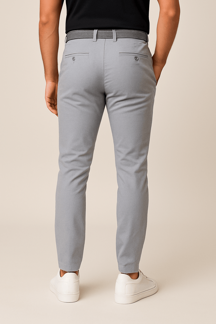 Men's Tapered Chinos with Stretch Waist