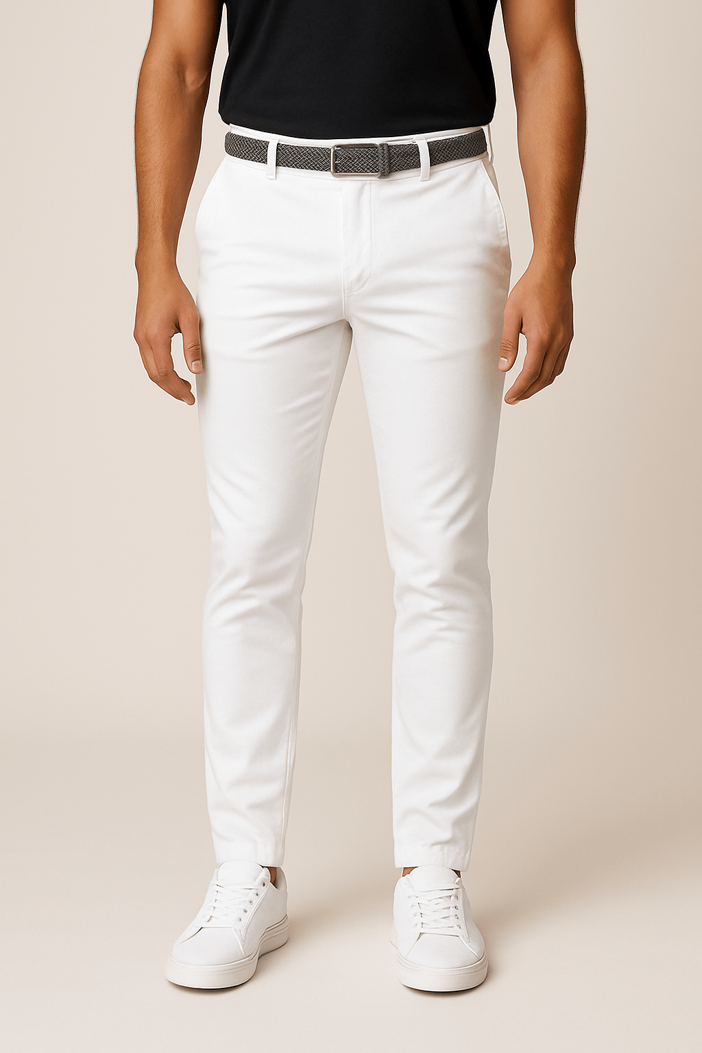 Men's Tapered Chinos with Stretch Waist