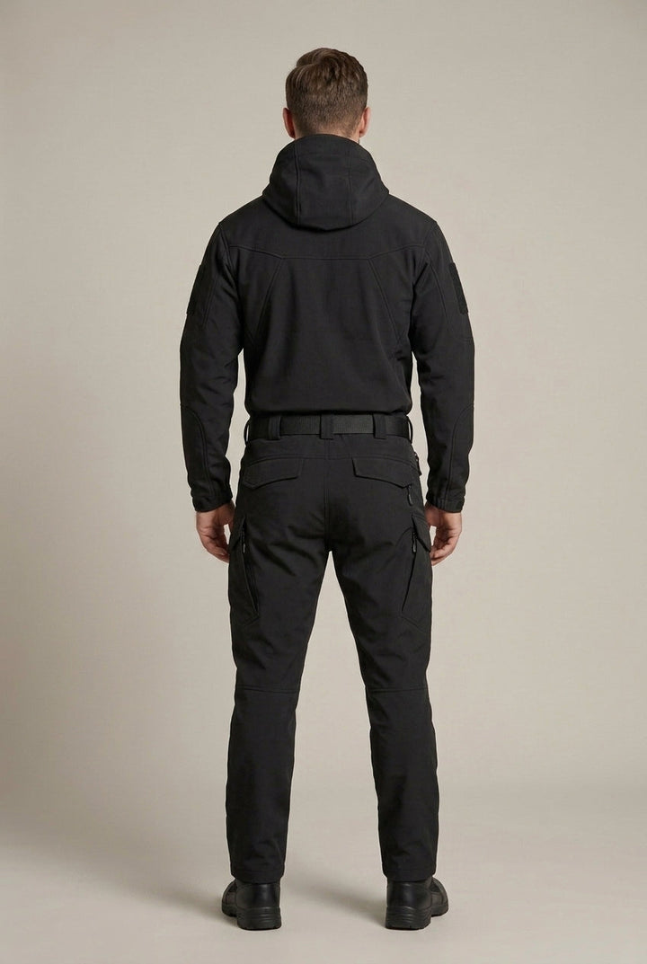 Men's Two-Piece Set with Hood and Zip Front