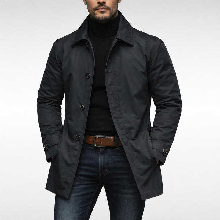 Barrett - Men's Corduroy Wool Blend Coat with Stand Collar - photo 3
