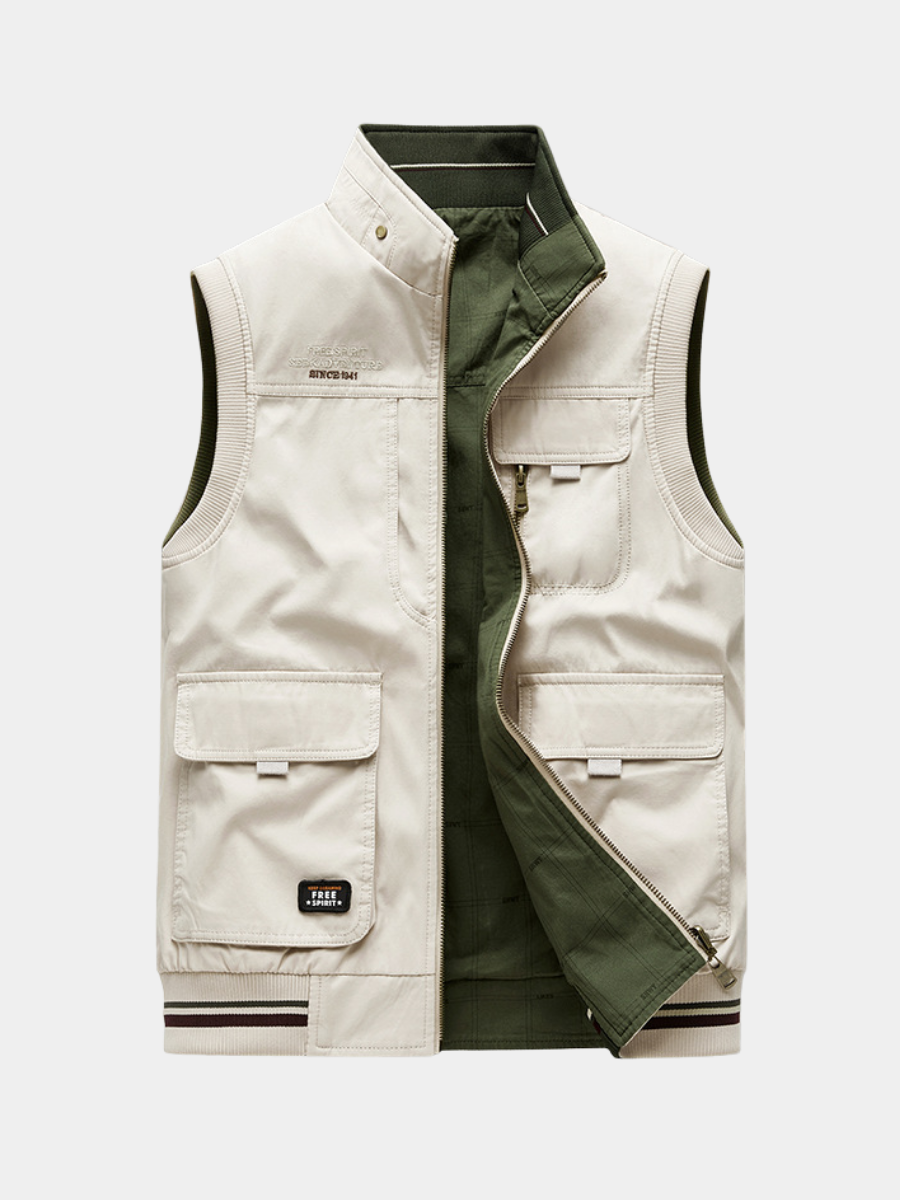 Baxter - Men's Cotton Utility Gilet with Pockets - photo 1