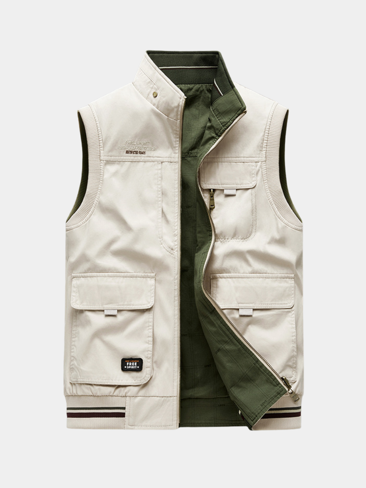 Baxter - Men's Cotton Utility Gilet with Pockets - photo 1