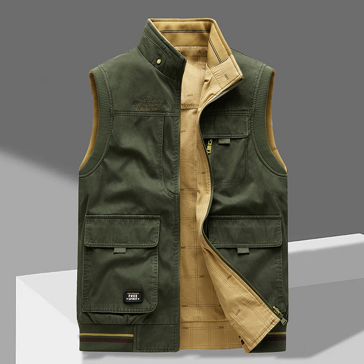 Baxter - Men's Cotton Utility Gilet with Pockets - photo 2