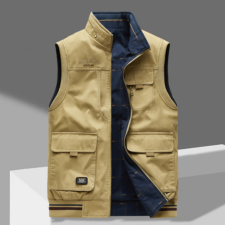Baxter - Men's Cotton Utility Gilet with Pockets - photo 3