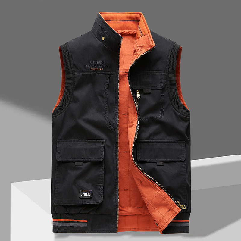 Baxter - Men's Cotton Utility Gilet with Pockets - photo 5