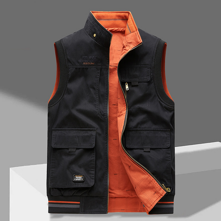 Baxter - Men's Cotton Utility Gilet with Pockets - photo 5