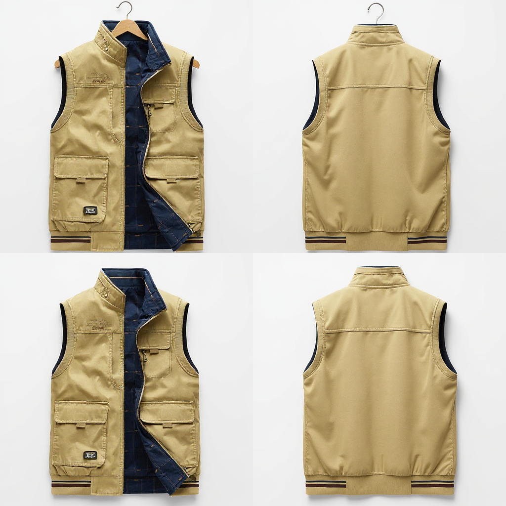 Baxter - Men's Cotton Utility Gilet with Pockets - photo 6