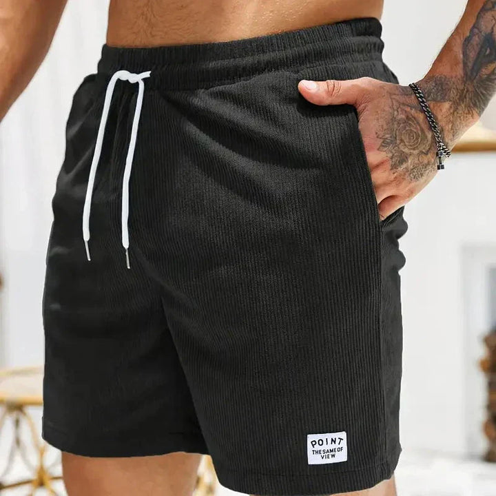 Corduroy Casual Shorts for Men - Drawstring Relaxed Fit