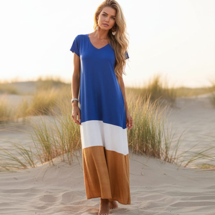Boho Casual Multi-Colored Maxi Dress