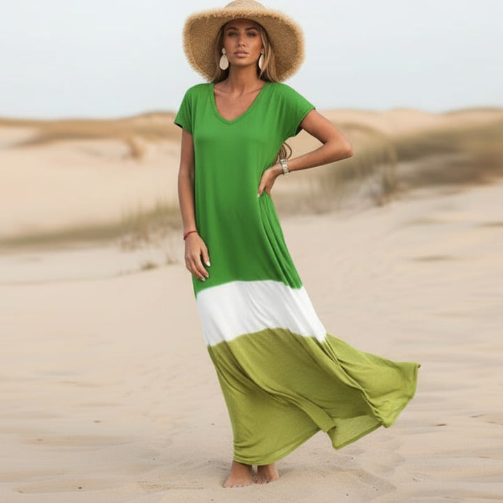 Boho Casual Multi-Colored Maxi Dress