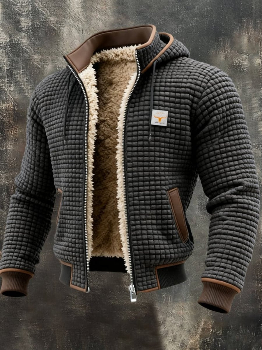 Brendan - Men's Quilted Hooded Jacket with Fleece Lining - photo 1