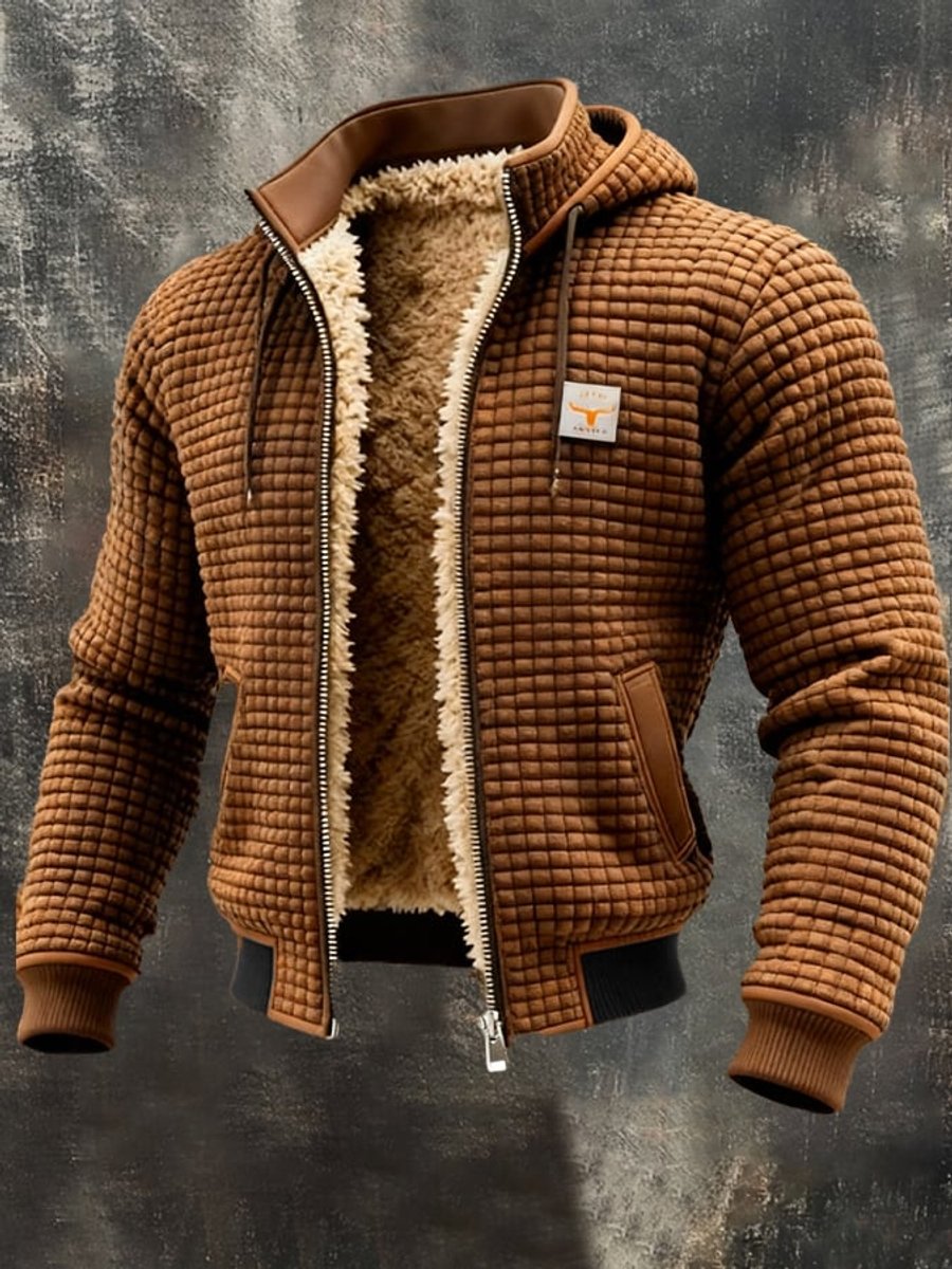 Brendan - Men's Quilted Hooded Jacket with Fleece Lining - photo 5