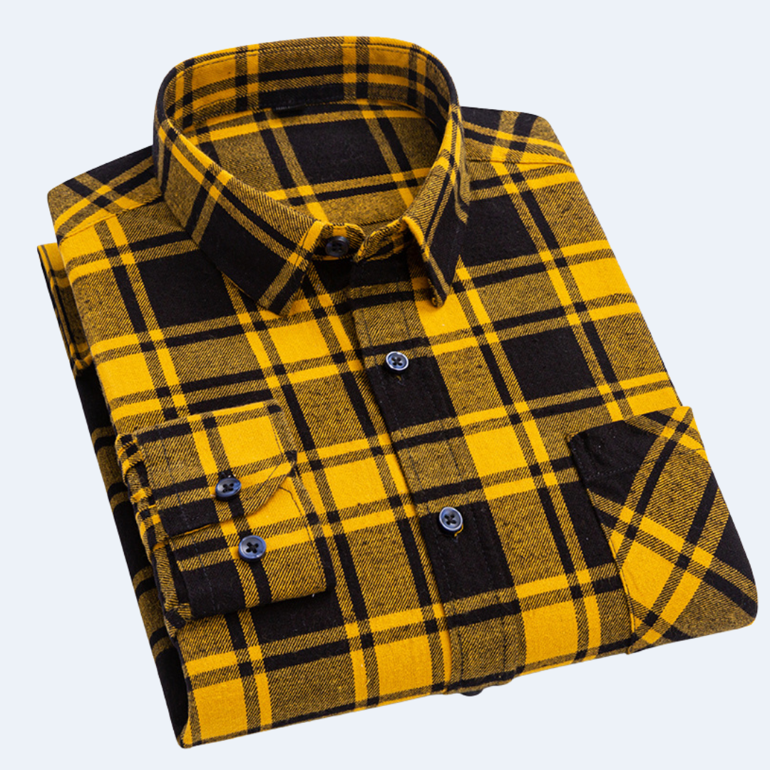 Men's Checked Casual Shirt - Black
