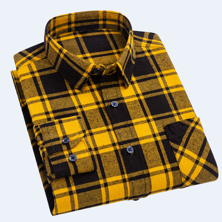 Men's Checked Casual Shirt - Black