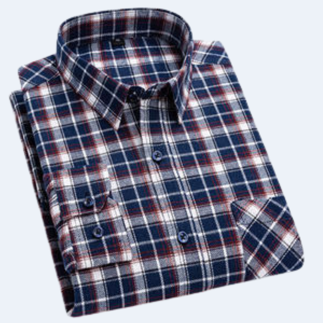 Men's Checked Casual Shirt - Blue