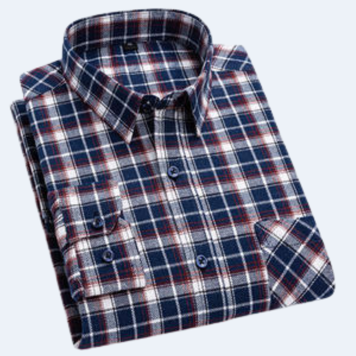 Men's Checked Casual Shirt - Blue