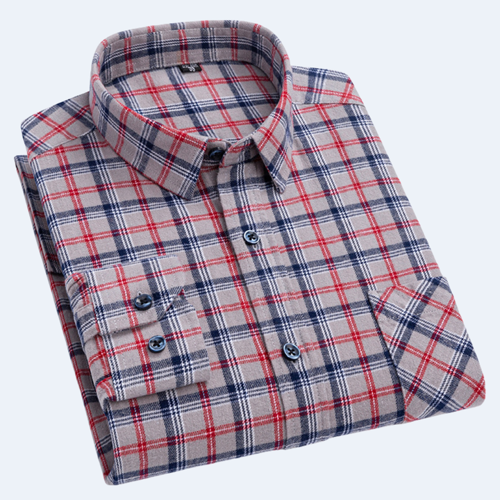 Men's Checked Casual Shirt - White