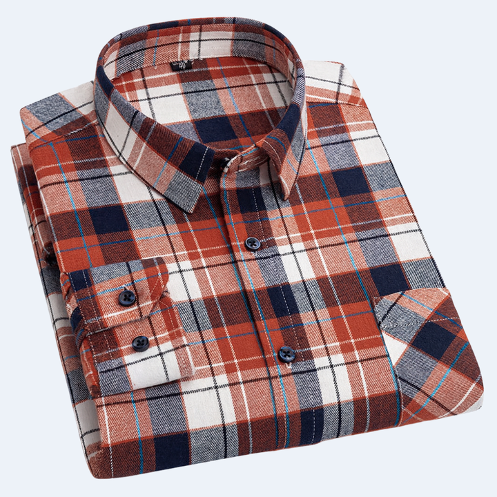 Men's Checked Casual Shirt - Red