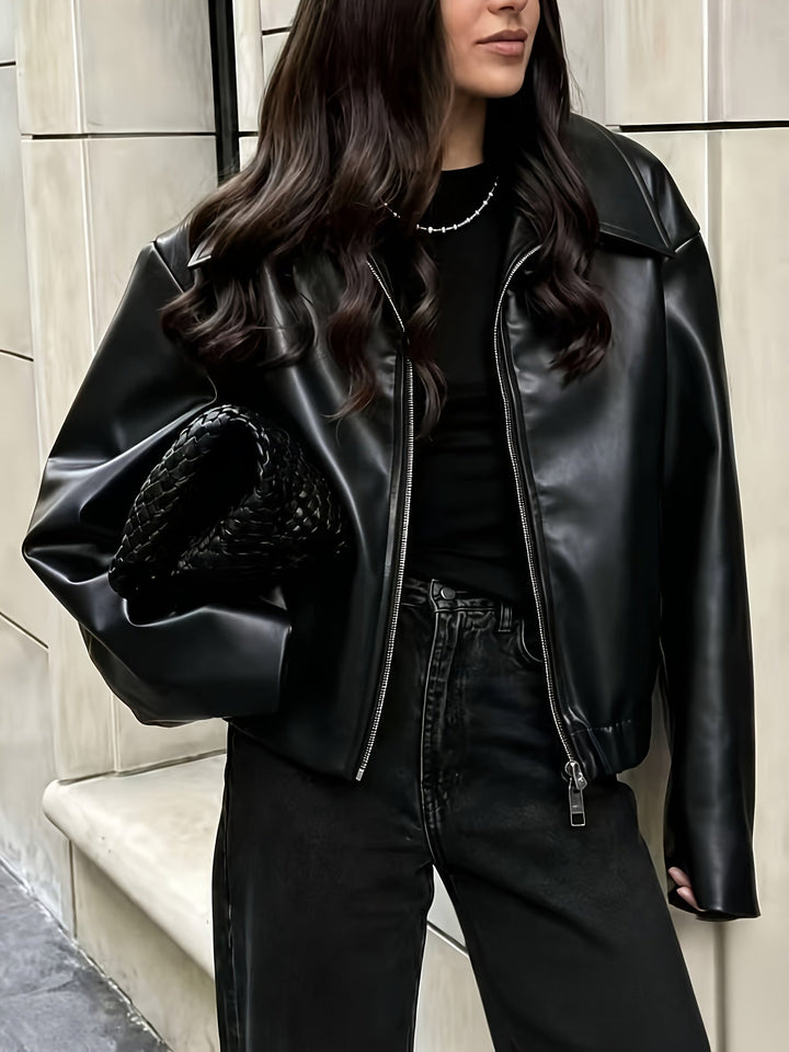 Women's Boxy Jacket with Elasticated Hem