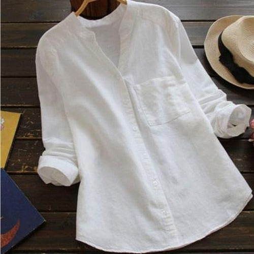 Celeste | Breezy Natural Cotton Relaxed Blouse - photo 2