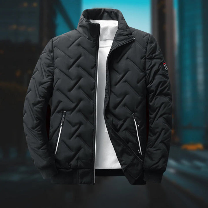 Chandler - Men's Quilted Jacket with Stand Collar - photo 1