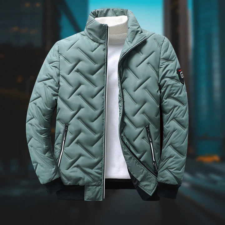 Chandler - Men's Quilted Jacket with Stand Collar - photo 2