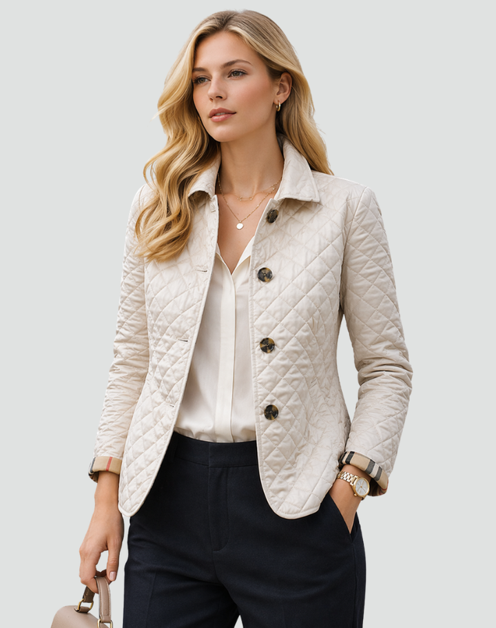 Chayenna - Women's Quilted Jacket with High Collar