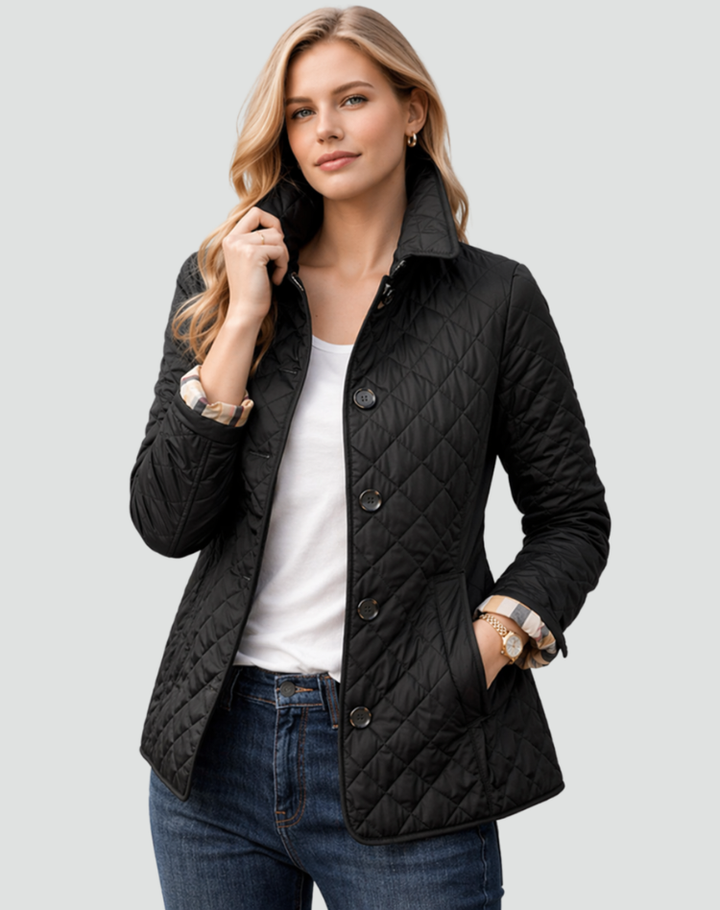 Chayenna - Women's Quilted Jacket with High Collar – view 4