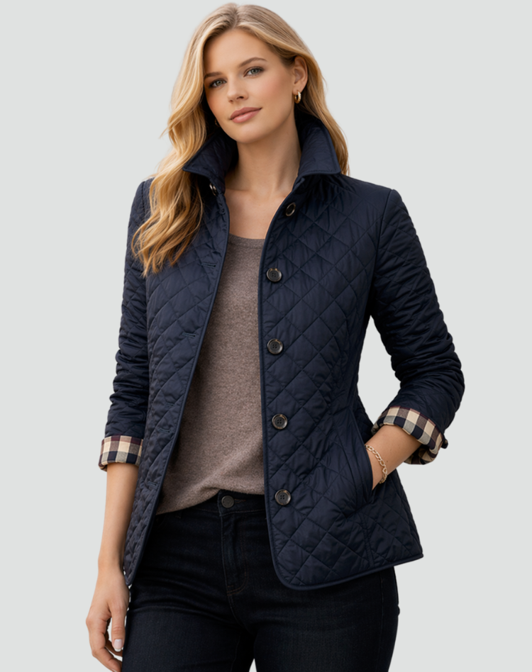 Chayenna - Women's Quilted Jacket with High Collar – view 7