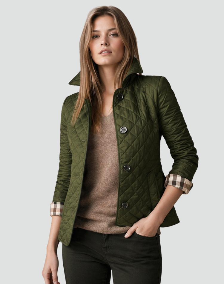 Chayenna - Women's Quilted Jacket with High Collar – view 9