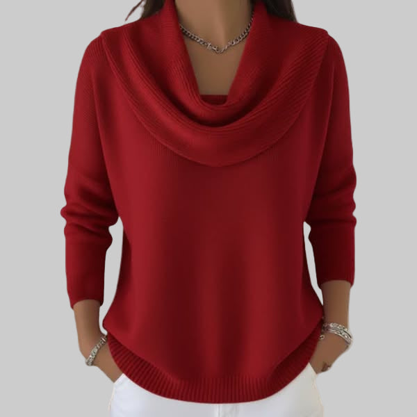 Cherie - Women's Cowl Neck Long Sleeve Knit Jumper - photo 1