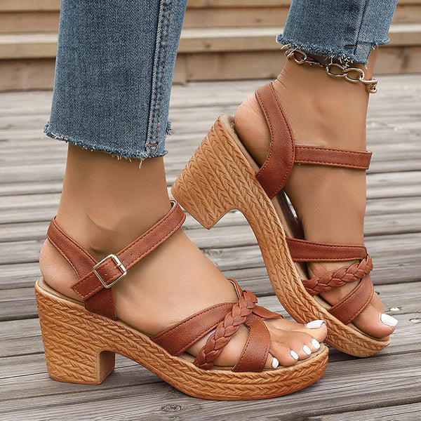 Christina - Women's Woven Sandals with Non Slip Rubber Sole - photo 2