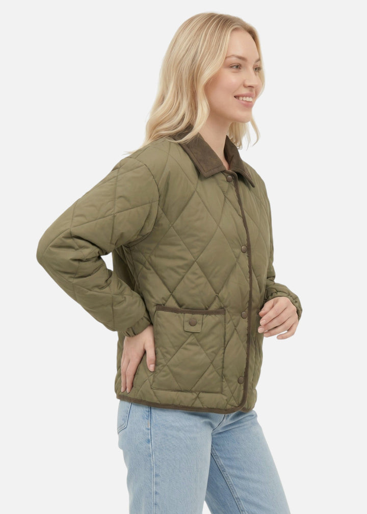 Women's Quilted Velvet Jacket